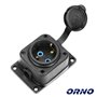 Ficha Schuko Fêmea 16A/230V Preta C/ Tampa Orno