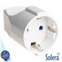 Ficha Schuko Fêmea C/ Terra 220V Branca Solera