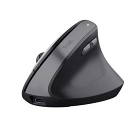 Mouse ergonômico sem fio Trust Bayo II/ Bateria recarregável/ Até 2400 DPI