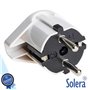 Ficha Schuko Macho C/ Terra Lateral 220V Branco Solera