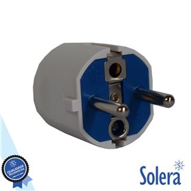 Ficha Schuko Macho 16A/250V Branco Solera