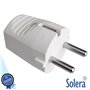 Ficha Schuko Macho C/ Terra 250V Branca Solera