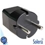 Ficha Schuko Macho C/ Terra 250V Preta Solera
