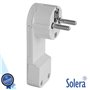 Ficha Schuko Macho C/ Terra Anel Extração 220V Branco Solera
