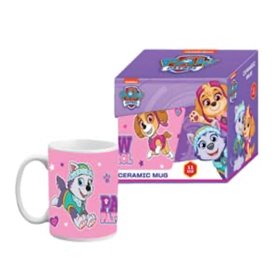Caneca gb eye cerâmica patrulha canina rosa em caixa de presente