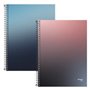 Caderno Premium Capa Dura A4 80 Folhas Xadrez Pack 6
