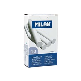 Pacote com 10 giz Milan - Redondos - Sem caseína - Branco