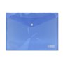Envelope para documentos Ingraf A4 - Fecho de pressão - Polipropileno transparente - Azul