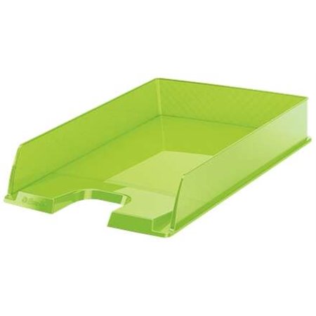 Bandeja para documentos Esselte Europost - Plástico transparente - Formato vertical - A4 - Cor verde transparente