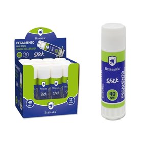 Cola em bastão Bismark 40g - Multiuso - Sem solventes - Uso escolar