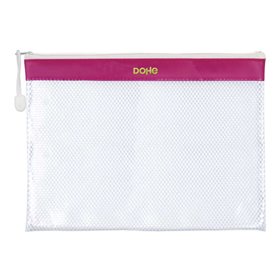 Pasta com fecho de correr Dohe em PVC - 32x24mm - Ideal para documentos A4 - Resistente e durável