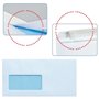 Pacote com 500 envelopes de papel offset americano de 90 g/m² com janela à esquerda - 115 x 225 mm - Ideal para impressoras a la