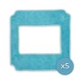 Cecotec Pacote com 5 esfregões - Compatível com Conga Windroid 1390 - Azul