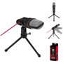 Microfone Mini C/ Tripé De Mesa E Ficha Jack 3.5Mm