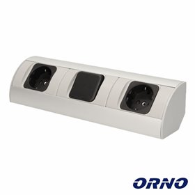 Tomada Elétrica 2X Schuko 0.5M Orno