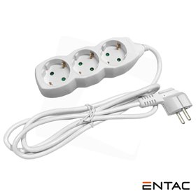 Tomada Elétrica C/ 3 Saídas 1.5M Entac