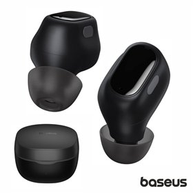 Auriculares Bluetooth V5.0 TWS Pretos Baseus