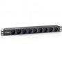 Power strip equipar rack 19 polegadas 1u 9 soquetes 3500w cabo 1,8m