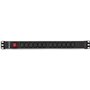 Tira Salicru para rack 19 polegadas sps pdu 12 soquetes interruptor iec