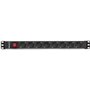 Tira Salicru para rack 19 polegadas sps pdu 8 soquetes interruptor shuko