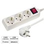 Tomada Elétrica C/ 3 Saídas Interruptor 3M