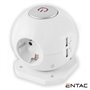 Tomada Elétrica Globo C/ 3 Saídas 2X Usb 2.1A Branco Entac
