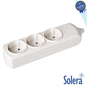Tomada Elétrica C/ 3 Saídas Schuko Solera