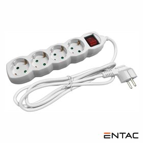 Tomada Elétrica C/ 4 Saídas Interruptor 1.5M Entac