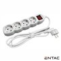Tomada Elétrica C/ 4 Saídas Interruptor 1.5M Entac