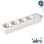 Tomada Elétrica C/ 4 Saídas Schuko Solera
