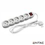 Tomada Elétrica C/ 5 Saídas Interruptor 1.5M Entac