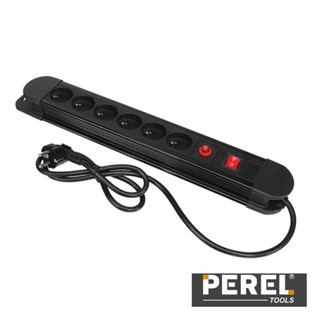 Tomada Elétrica C/ 6 Saídas Interruptor Proteção 1.5M Perel