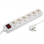 Tomada Elétrica 6X Schuko C/ Interruptor 1.5M