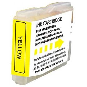 Brother LC1000XL/LC970XL Tinteiro Amarelo - Compatível