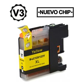 Brother LC123XL/LC121XL Tinteiro Amarelo - Compatível