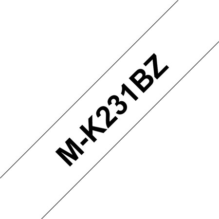 Brother MK231BZ Cinta No Laminada de Etiquetas - Compatível