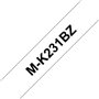 Brother MK231BZ Cinta No Laminada de Etiquetas - Compatível