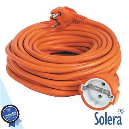 Cabo Extensão Tomada Elétrica C/ 1 Saída 25M 3X1.5Mm Laranja