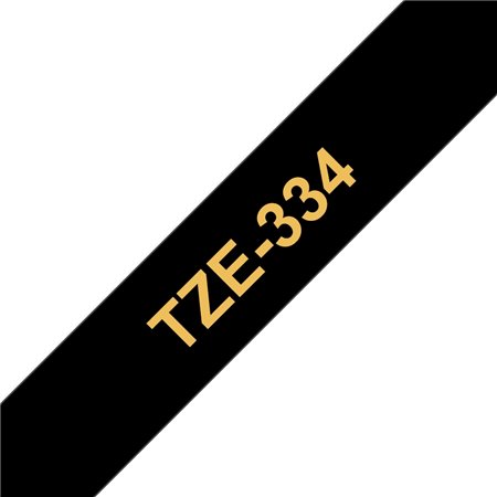Brother TZe334 Cinta Laminada de Etiquetas - Compatível