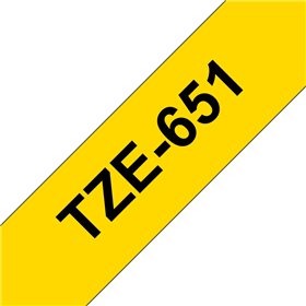 Brother TZe651 Cinta Laminada de Etiquetas - Compatível