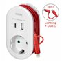 Ficha Elétrica Adaptadora 1X Schuko / Usb-A/Usb-C Virone