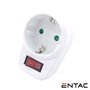 Tomada Elétrica C/ 1 Saída Interruptor Branco Entac