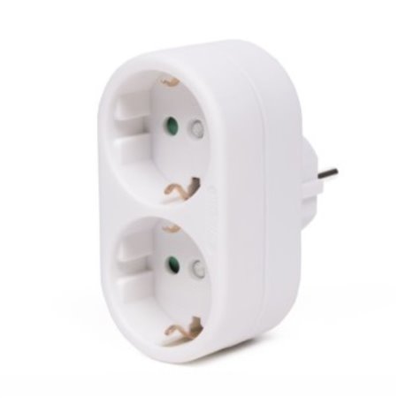 Tomada Elétrica C/ 2 Saídas Branco