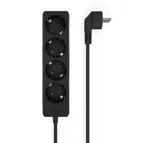 Faixa de Energia Múltipla Aisens com 4 Tomadas sem Interruptor com Cabo 3×1,5mm2 - 1,4m - Cor Preta