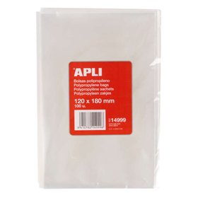 Sacos transparentes de polipropileno Apli 120x180mm - Espessura 120 - Alta resistência e flexibilidade - Grau alimentício