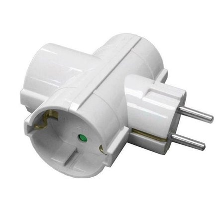 Ficha Elétrica Adaptadora 3X Schuko