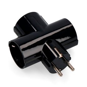 Ficha Elétrica Adaptadora 3X Schuko