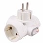 Ficha Elétrica Adaptadora 3X Schuko C/ Interruptor