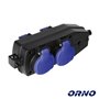 Ficha Elétrica Adaptadora 4X Schuko Ip44 Orno