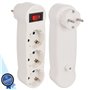 Ficha Elétrica Tripla 3 Saídas Schuko C/ Interruptor